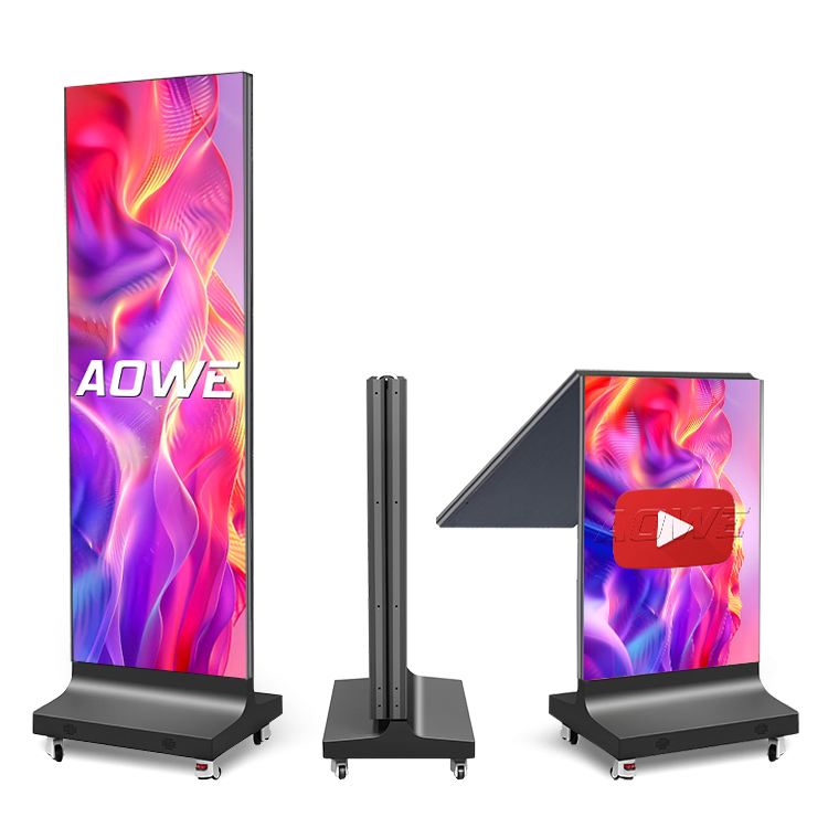 Pantalla de Póster LED Plegable de Aluminio Gob Tech para Interior 1920X640mm