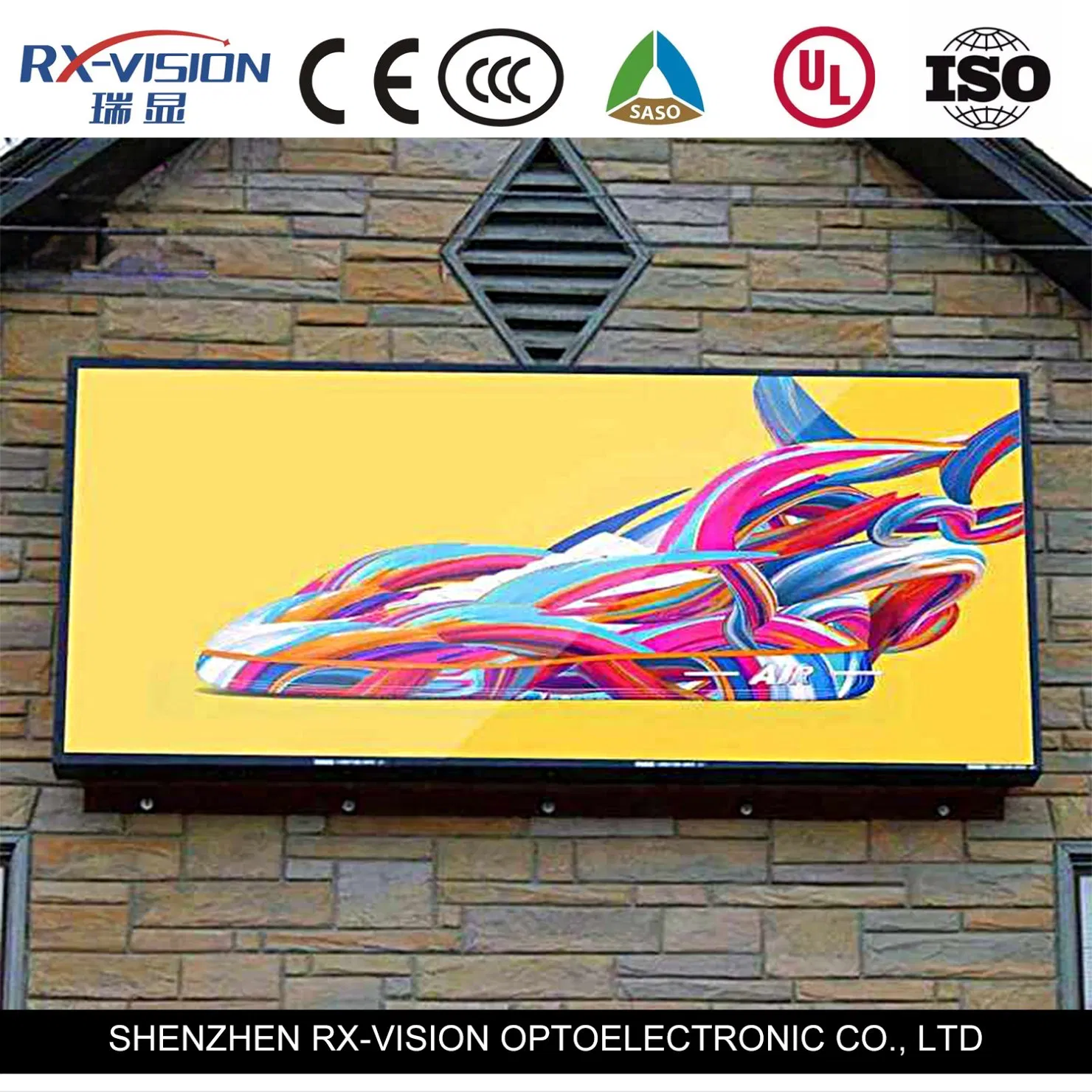 P8 Outdoor Giant Video Wall Naked-Eye 3D LED Display Advertising LED Display