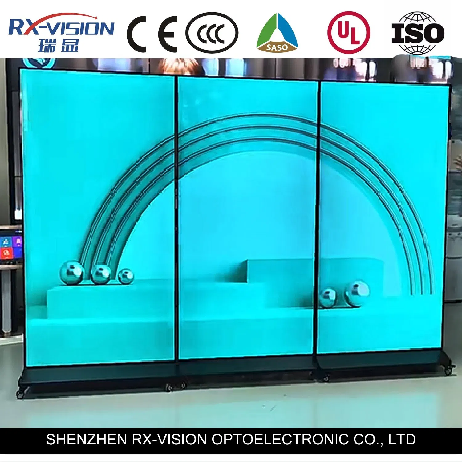 Gob P1.25 Póster Interior Pantalla LED Digital para Banner Pared de Video LED Portátil para Tienda