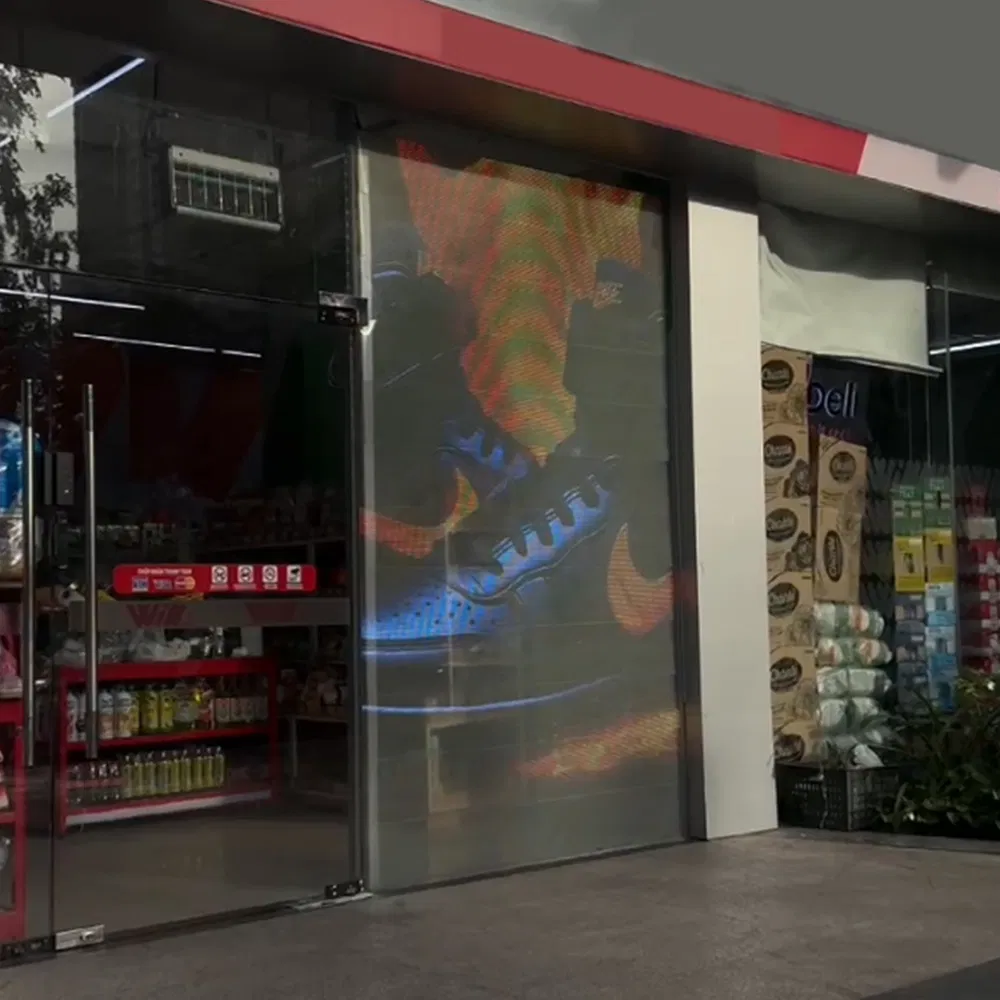 Commercial Transparent LED Window Display with Control System for Advertising