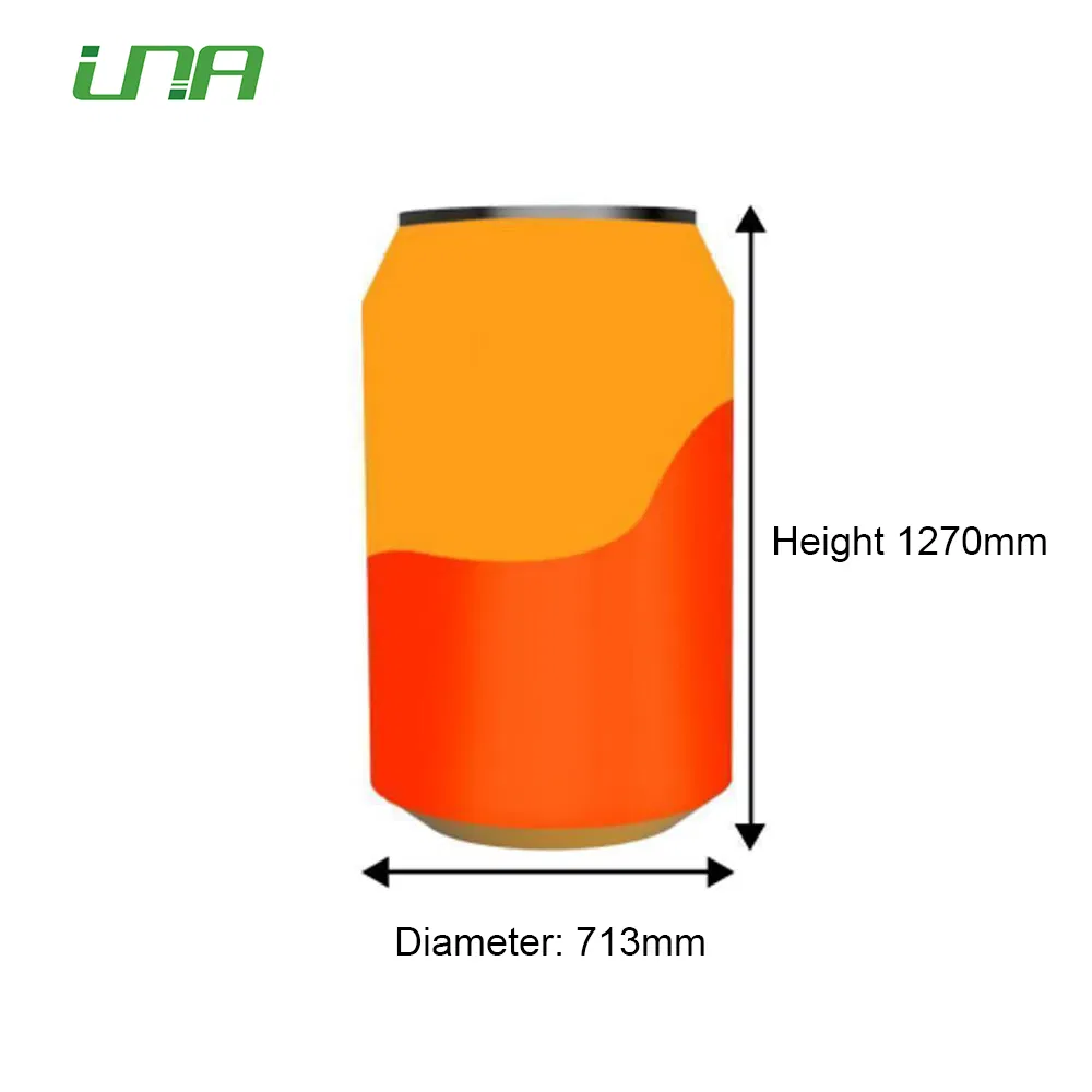 Publicidad de Bebidas P2 Pantalla Digital en Forma de Lata Irregular LED Interior Gob