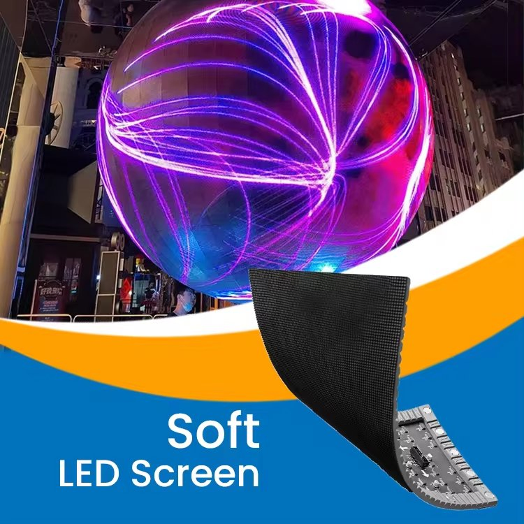 P2.5 HD Videindoor Soft LED Module 240 * 120 mm Flexible Video Cylindrical Pillar LED Display