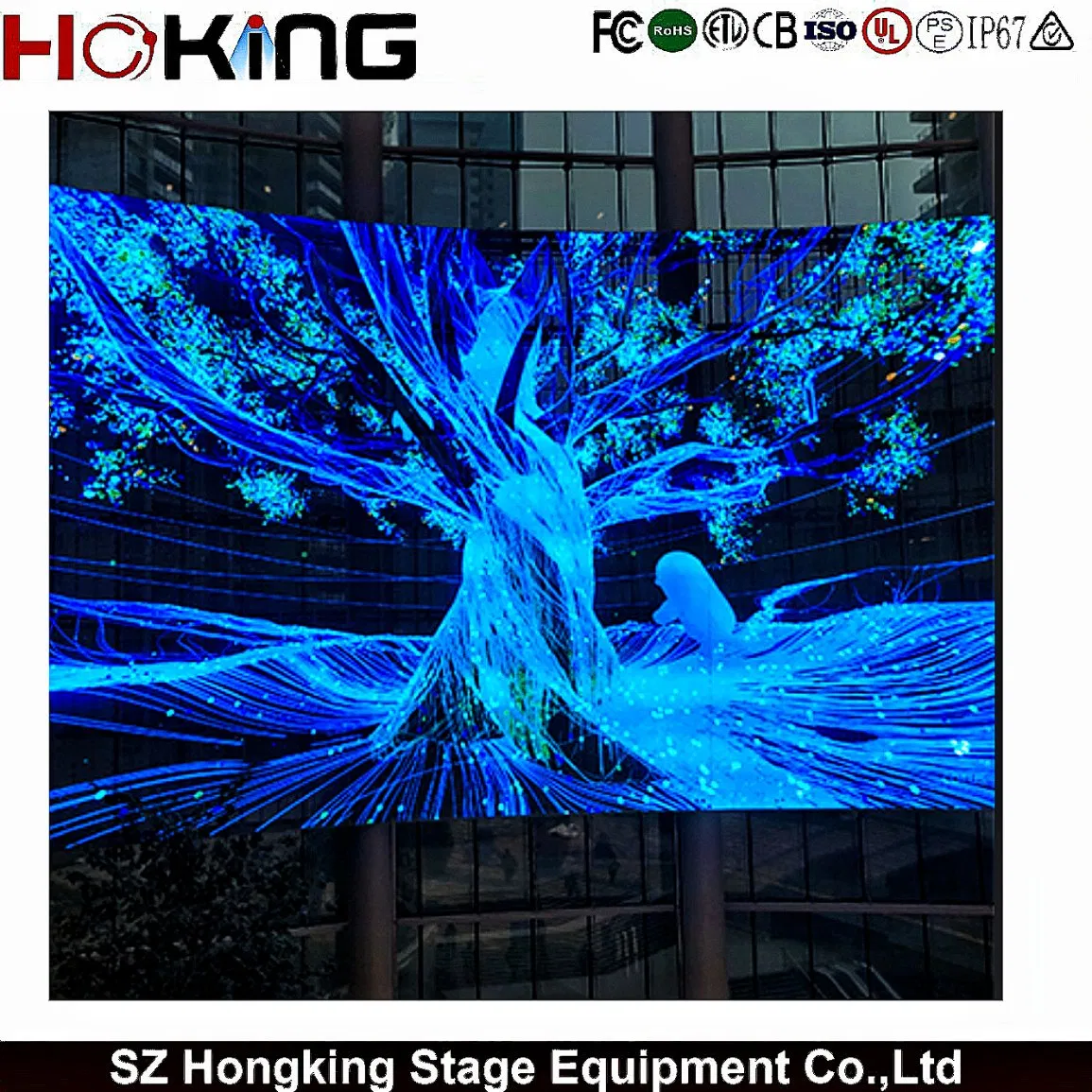 Naked-Eye 3D High-Transmittance P3.91 4000CD Holographic Transparent LED Display Screen