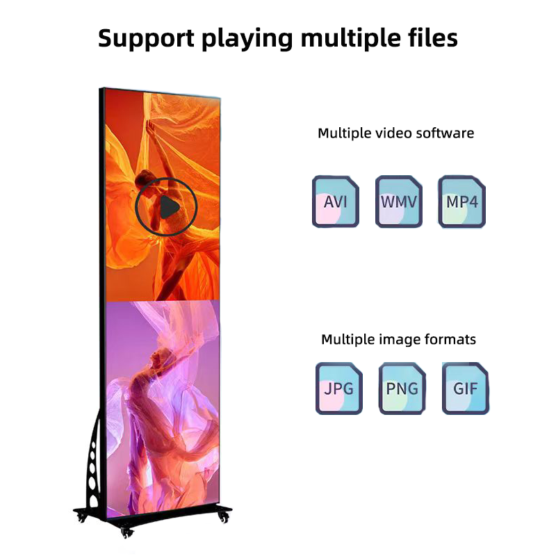 LED Video Poster Publicity Screen Digital Marketing Advertising Display Floor Standing