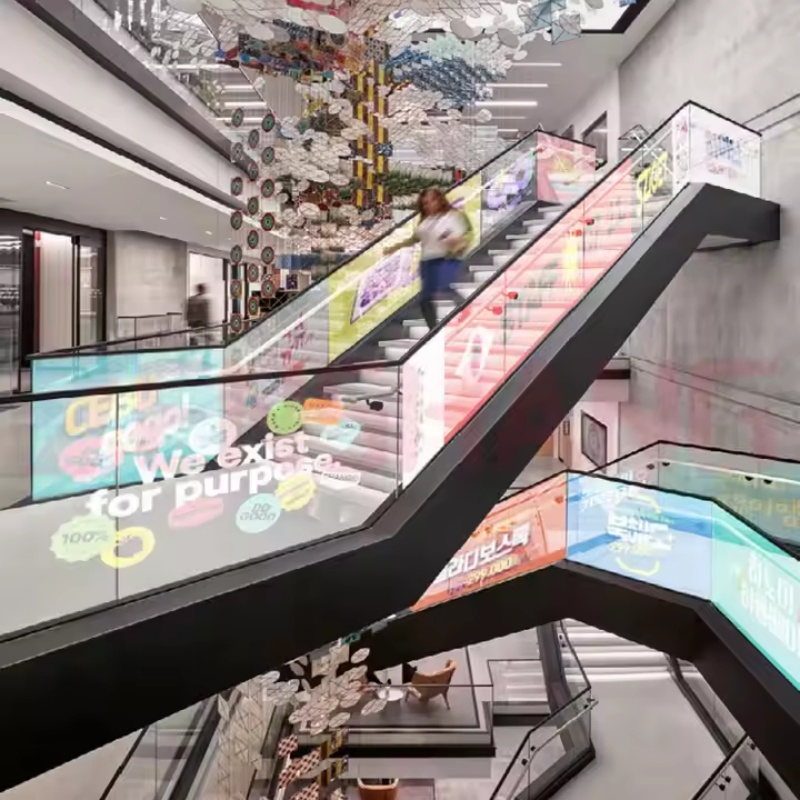 P6.25 Flexible LED Film Display Outdoor Soft Transparent Film LED Digital Signage Curtain film Display for Window