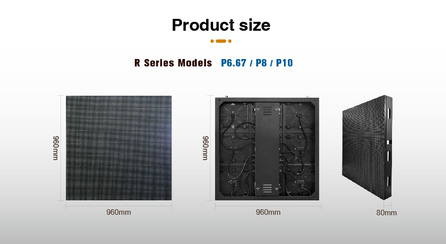 Front Service Outdoor LED Screen 3X2m Rainproof IP65 P10 P8 Outdoor LED Display