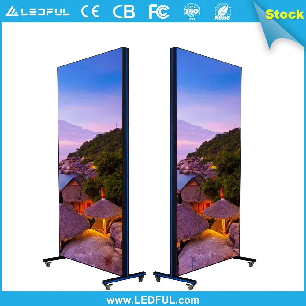 Outdoor P2.5 Flooring Standing Move Smart Digital Video Advertising Screen LED Poster Display