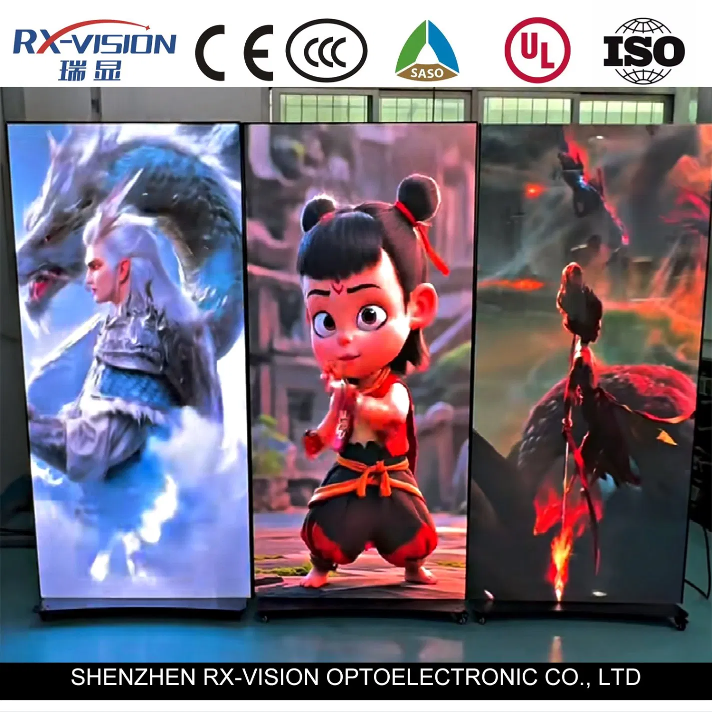 Poster P1.8 P2.0 P2.5 P3.076 Digital Video Indoor Floor Standing Advertising LED Poster Display Mobile LED Poster Screen