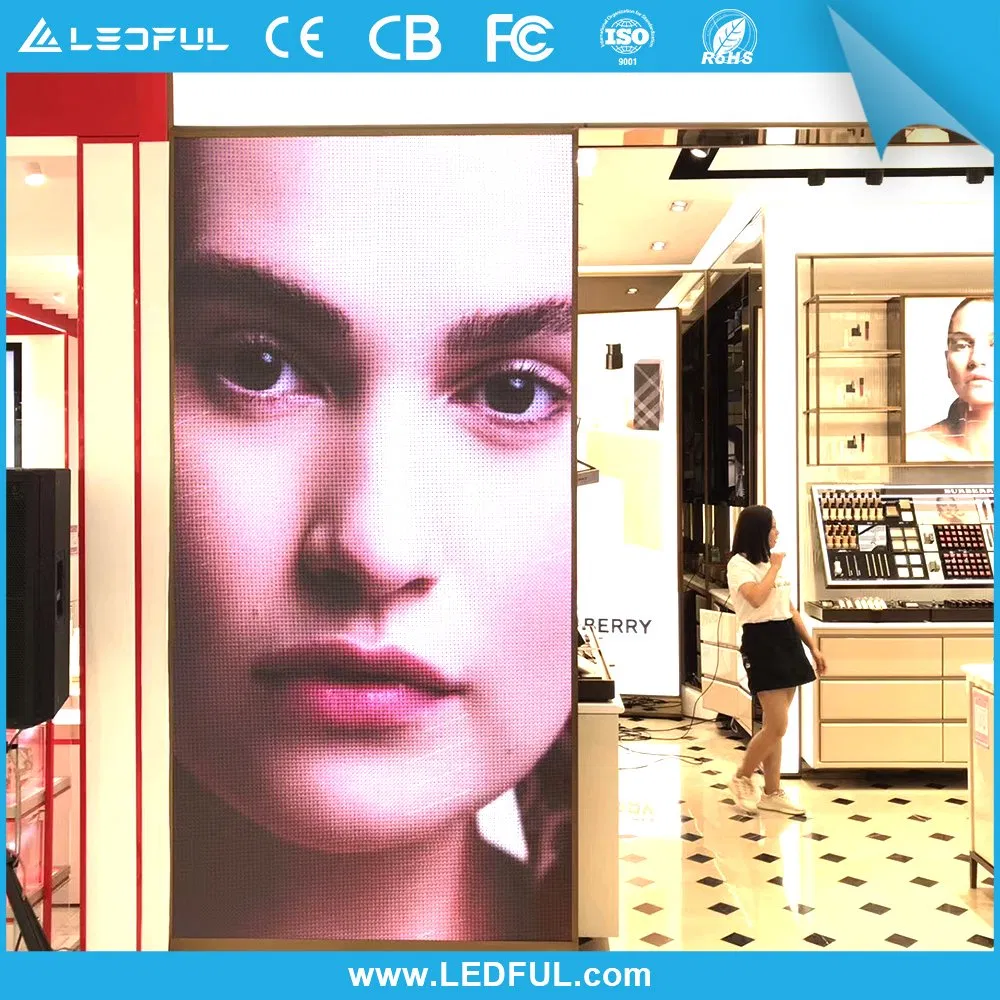 Front Service Indoor Fixed Square Pillar Cube Video Wall Mounted Ceiling LED Screen Display