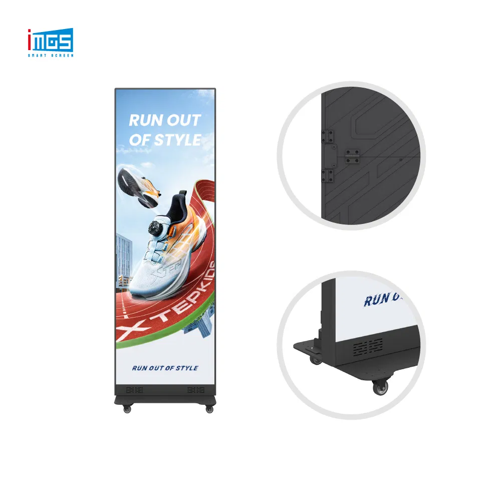 P1.53 Interactive LED Poster Screen Full Color High Definition Portable Smart Advertising Display