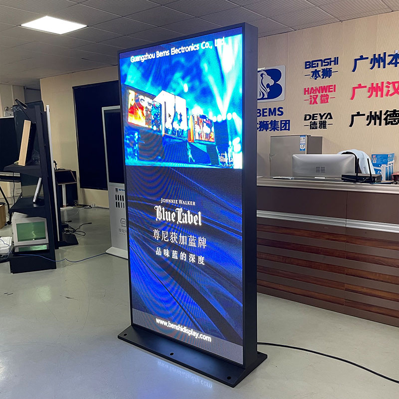 75 86 Inch LED Screen P2.5 P3 P4 Full Color Billboard Indoor Outdoor Waterproof Floor Standing Digital Signage Kiosk 5000 Nits Advertising Player LED Display