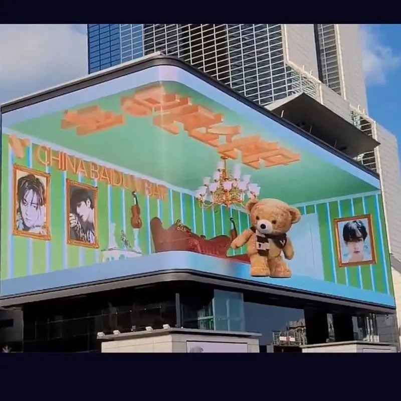 High Quality Rental Advertising Right Angle LED 3D Naked Eye Screen Display