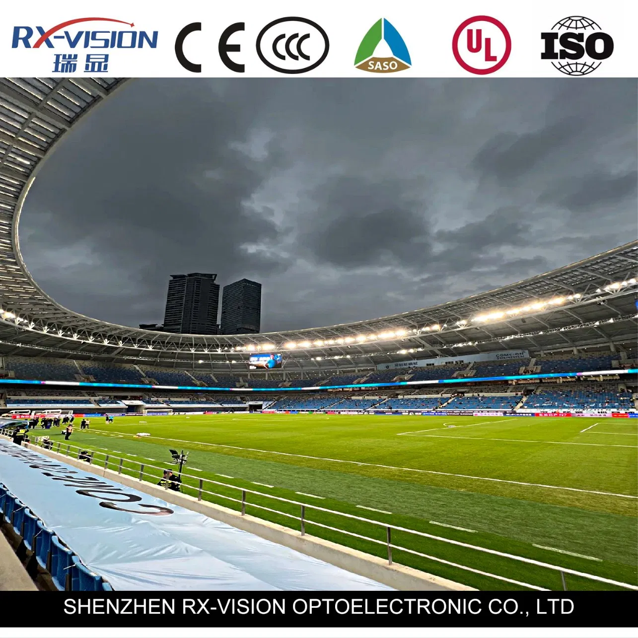 P8.33 P10 Full Color High Brightness Outdoor Sport Football Perimeter LED Display