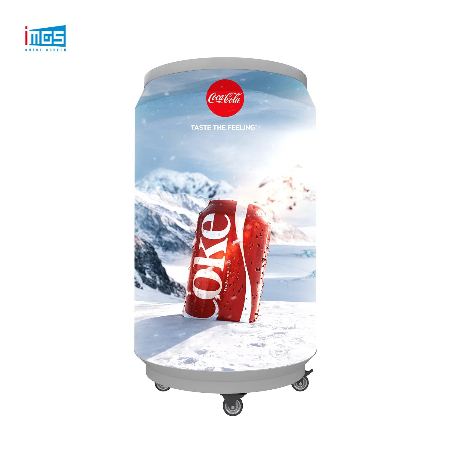 Paneles LED flexibles equipados con refrigerador móvil 50L - P1.86 Pantalla publicitaria de alta definición Gob