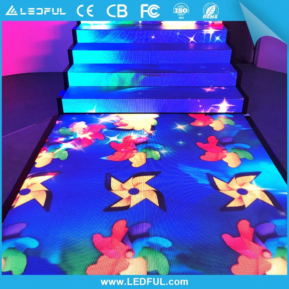 Custom Indoor Outdoor Wedding Ground P3.91 P4.81 500*1000mm Disco Night Bar Dance Floor LED Screen Interactive LED Floor Tiles Display for Live Show Stage Event