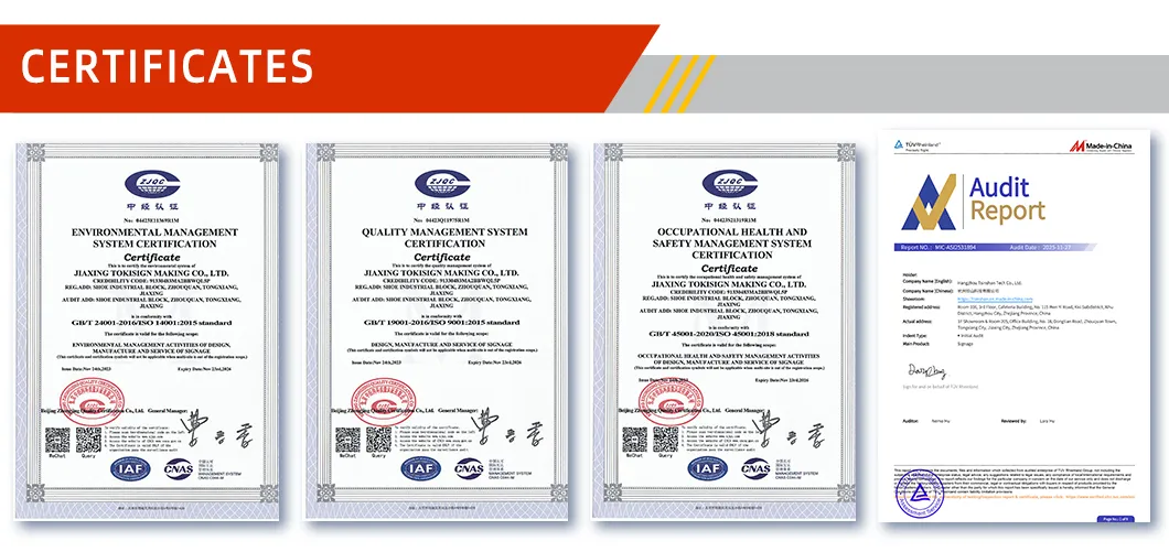Certificates