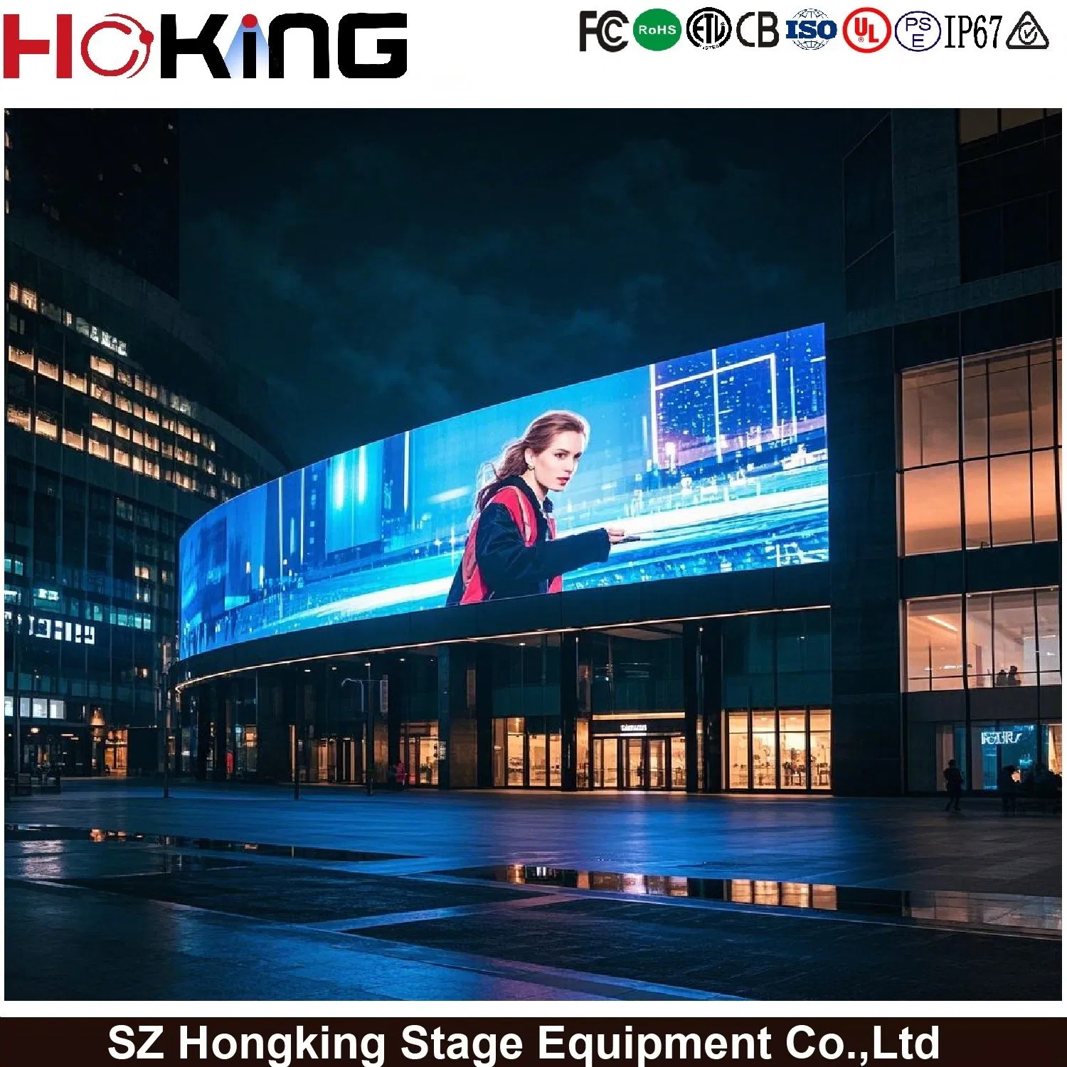 P8 Nationstar LEDs Energy-Saving 7680Hz Refresh Rate 16bit Grey Levels Front Service Light Weight LED Display