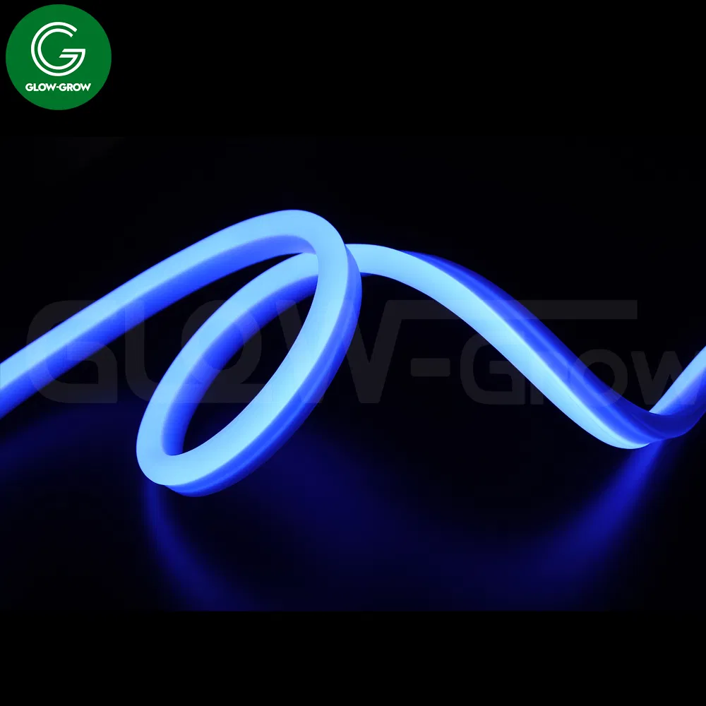 15.5× 25mm 12V 120LEDs/M LED Strip Light Icicle Blue Silicone Neon Flex for Commercial Decoration
