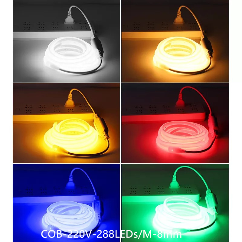 Trusted Performance COB Strip Lighting 288 LED High-Voltage Energy-Saving Outdoor Milky Model Light