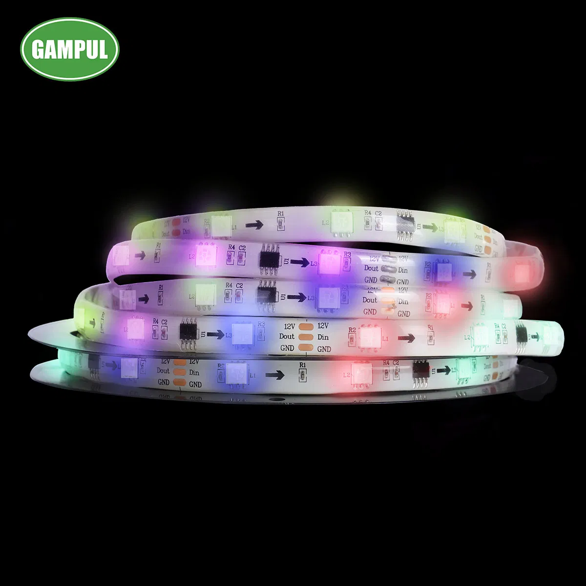 China Factory LED Strip Light, 110-120V Flexible/Waterproof/Multi Colors/Multi-Modes Function/Dimmable SMD5050 LED Tape Light Remote for Home/Office/Building