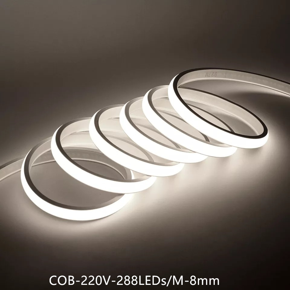 Steady Quality COB Strip Lighting 288 LED High-Voltage Energy-Saving Outdoor Milky Model Light
