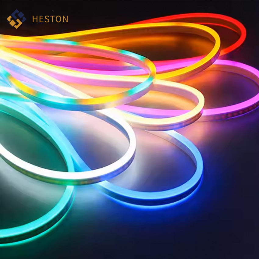 LED Silicone Flexible Neon Light Single Color Purple 24V Strip Light Outdoor Waterproof