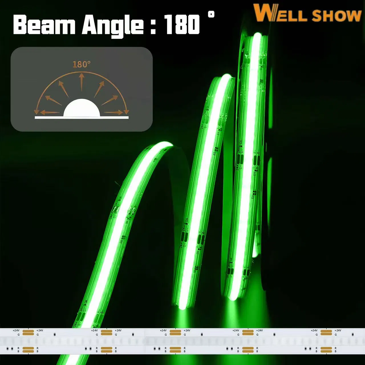 Ultra Bright RGB COB LED Strip with 840 High-Density Lights