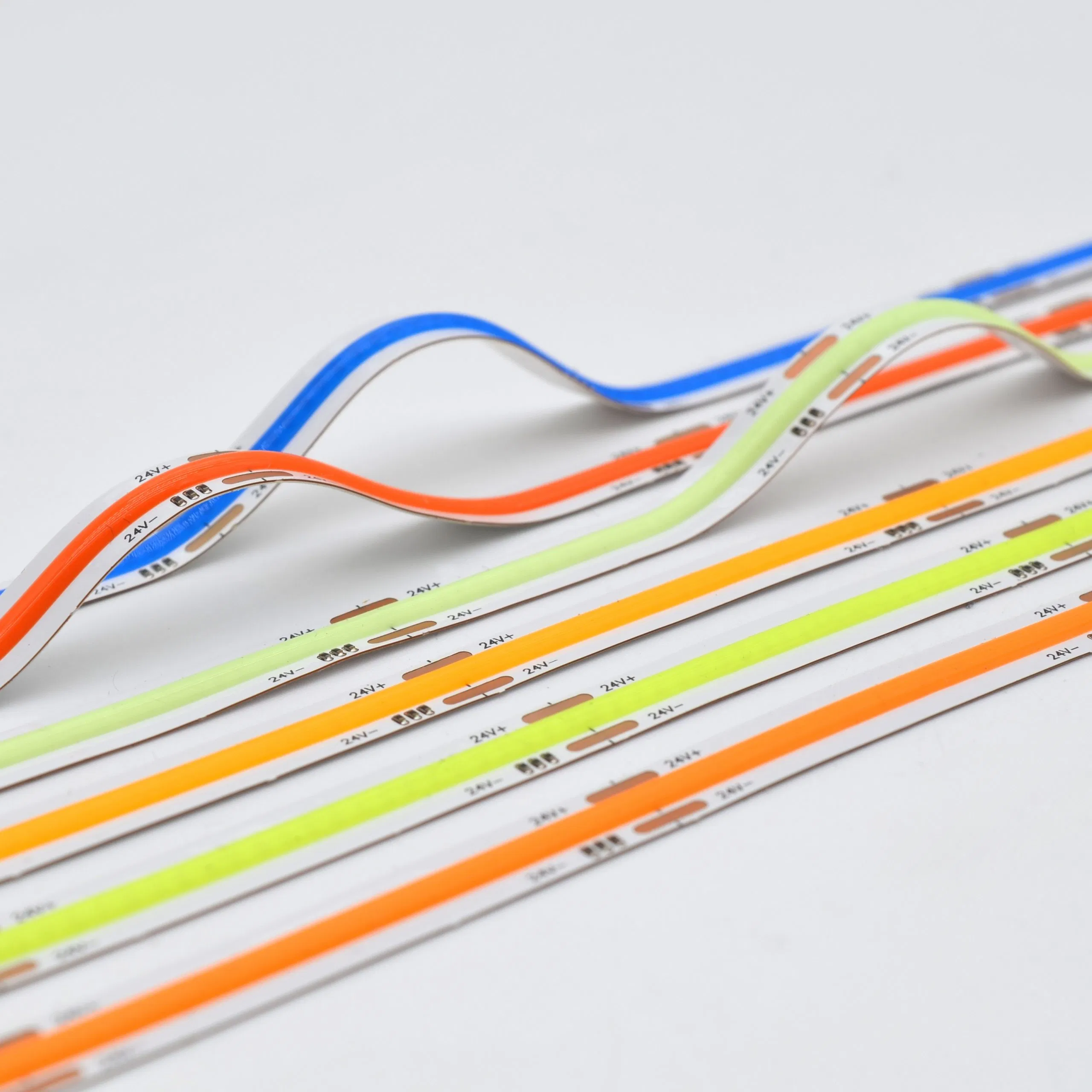 High Density Colorful COB LED Strip Light 24V 12V RGB RGBW