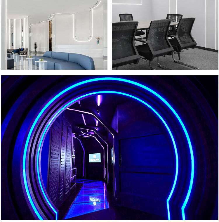 White Flexible DC 12V Dance Party Decor Lighting Round Rubber Tube Lamp LED Neon Strip Waterproof Outdoor Flex Strip Light