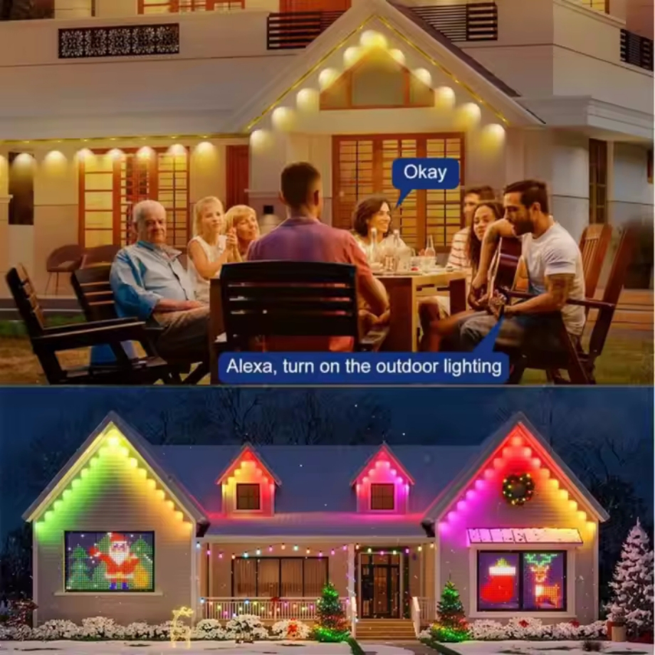 Permanent Smart RGBW LED Pixel Light Point Light 0.9W Full Color LED Decoration Strips WiFi Control 12V DC 50/Pack for Christmas Holiday Neon Light