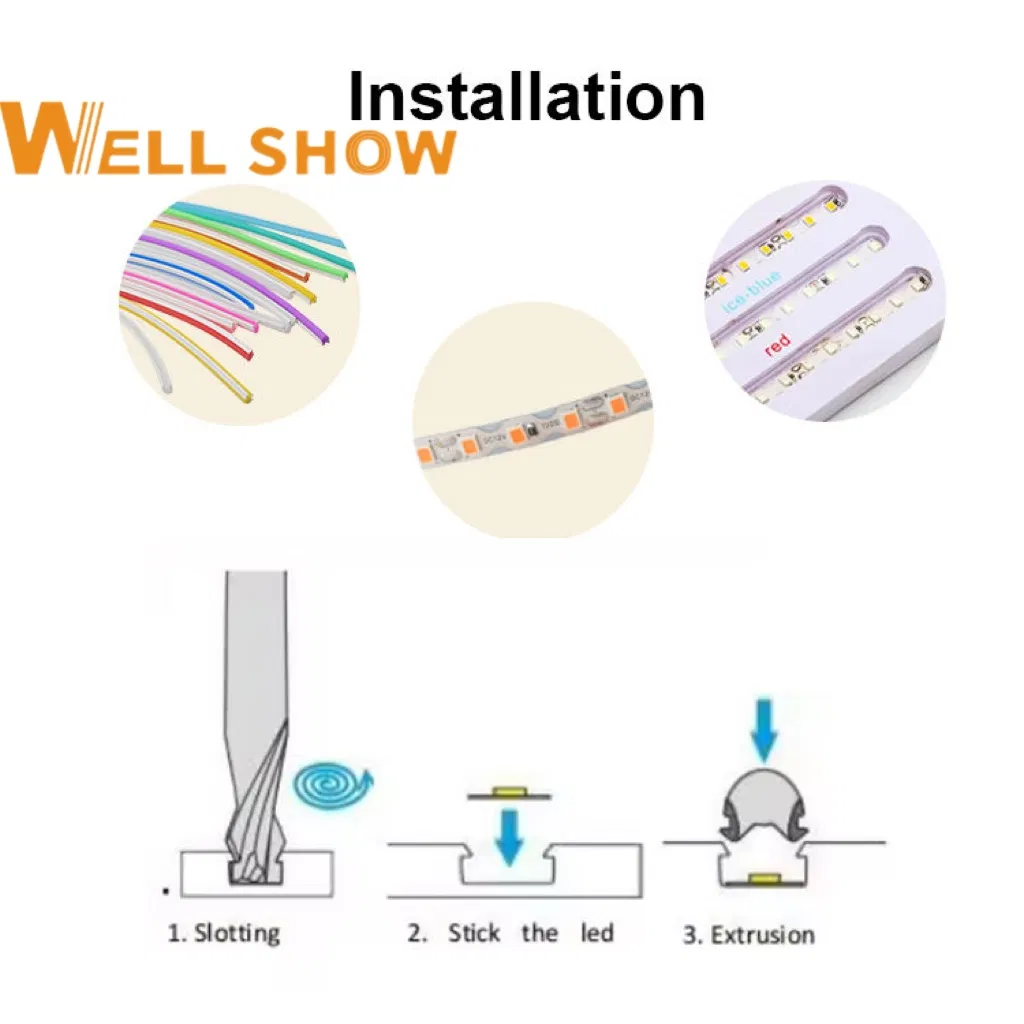 4mm/6mm/8mm/12mm Flex Waterproof Detachable Silicone LED Strip Light for Neon Sign Advertisement
