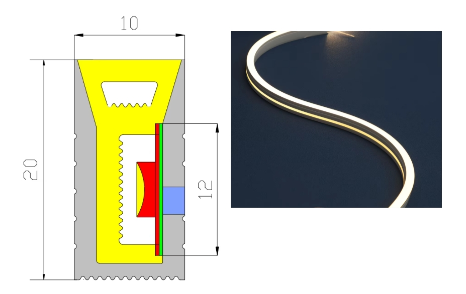 12V/24V 120LEDs/M Neon Flex 2835 Outdoor IP67 LED Neon Strip Light