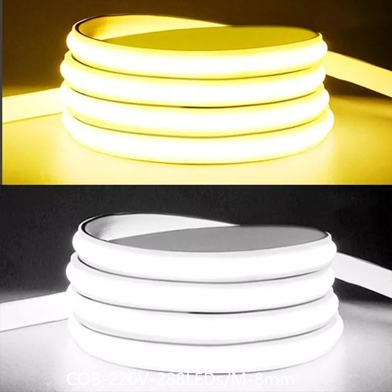 Trusted Performance COB Strip Lighting 288 LED High-Voltage Energy-Saving Outdoor Milky Model Light