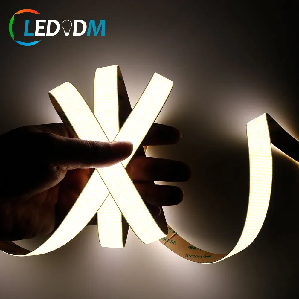 Super Wide High Density 3072LEDs/M 20mm PCB 30W/M Dotless Flexible COB LED Light Strip