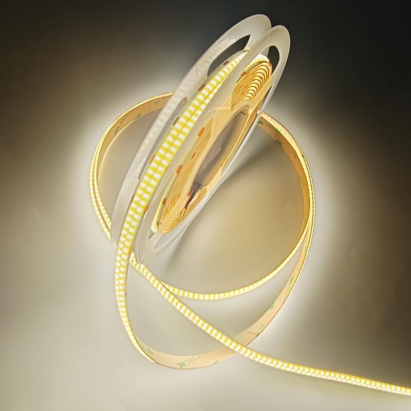 Popular Double Row 12mm 600LEDs 12V 24V COB LED Strip Light High-Density Linear LED Lighting