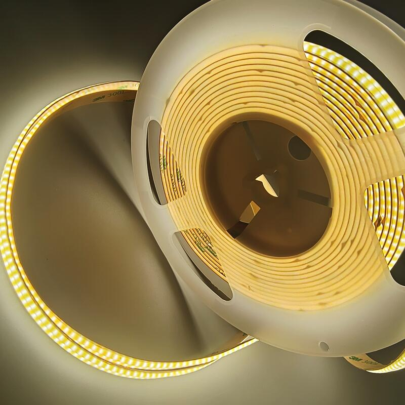 Popular Double Row 12mm 600LEDs 12V 24V COB LED Strip Light High-Density Linear LED Lighting