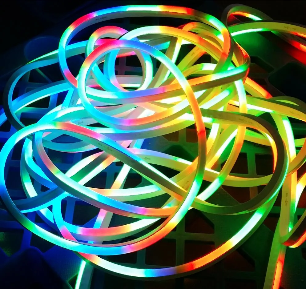 Warm White Colorful Mains LED Strip Outdoor Adervisement Waterproof IP65 Christmas Decoration Building Outline Exterior Appearance Flexible Tube Neon Flex Light