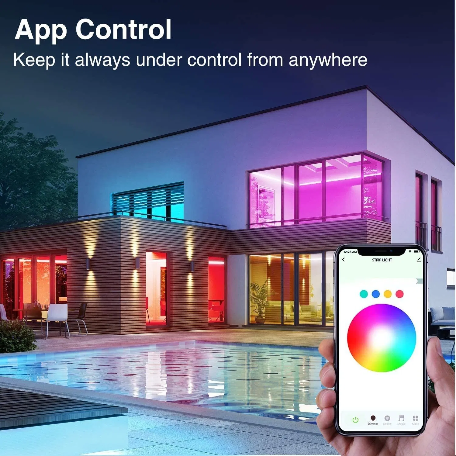 50m ETL 110V AC High Voltage 3 Years Warranty SMD5050 RGB LED Strip Light