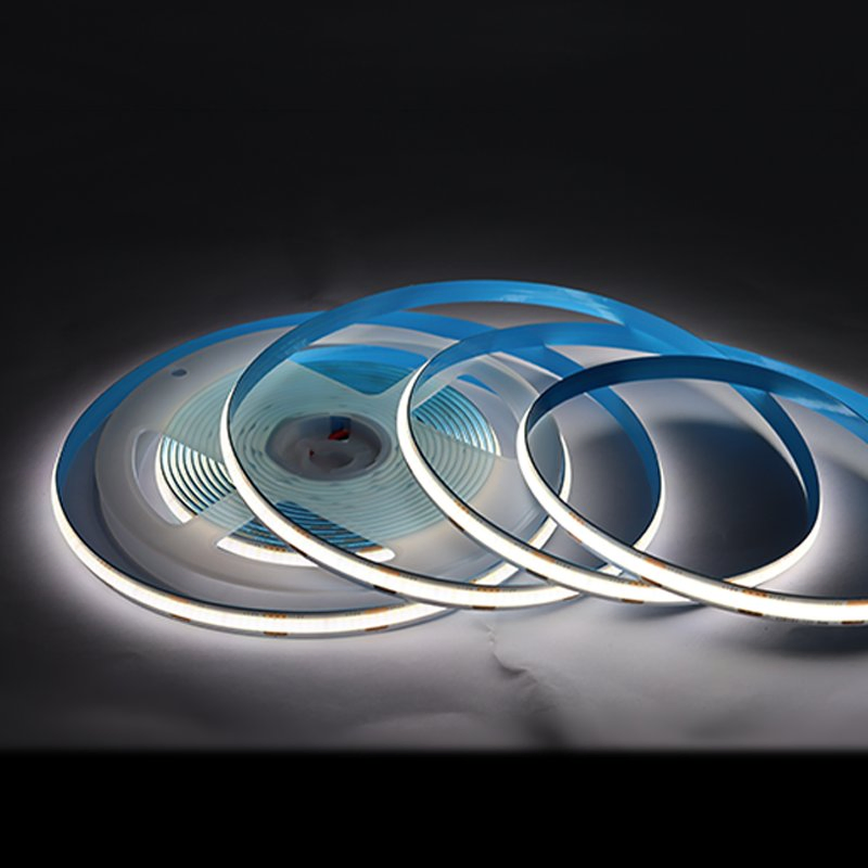 Sx High Density COB LED Strip Light for Furniture/Ceiling/Commercial Use 12V/24V 3000K-6500K 8mm PCB Width Cuttable