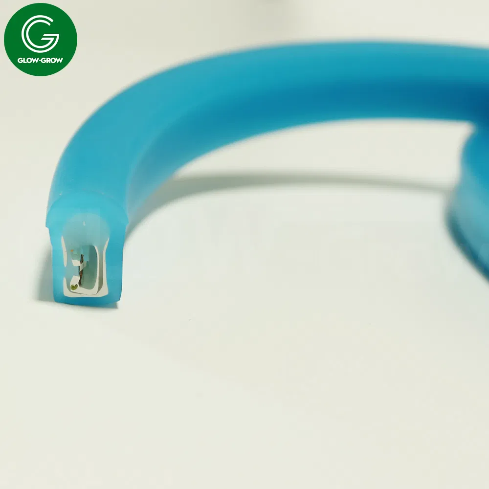 15.5× 25mm 12V 120LEDs/M LED Strip Light Icicle Blue Silicone Neon Flex for Commercial Decoration