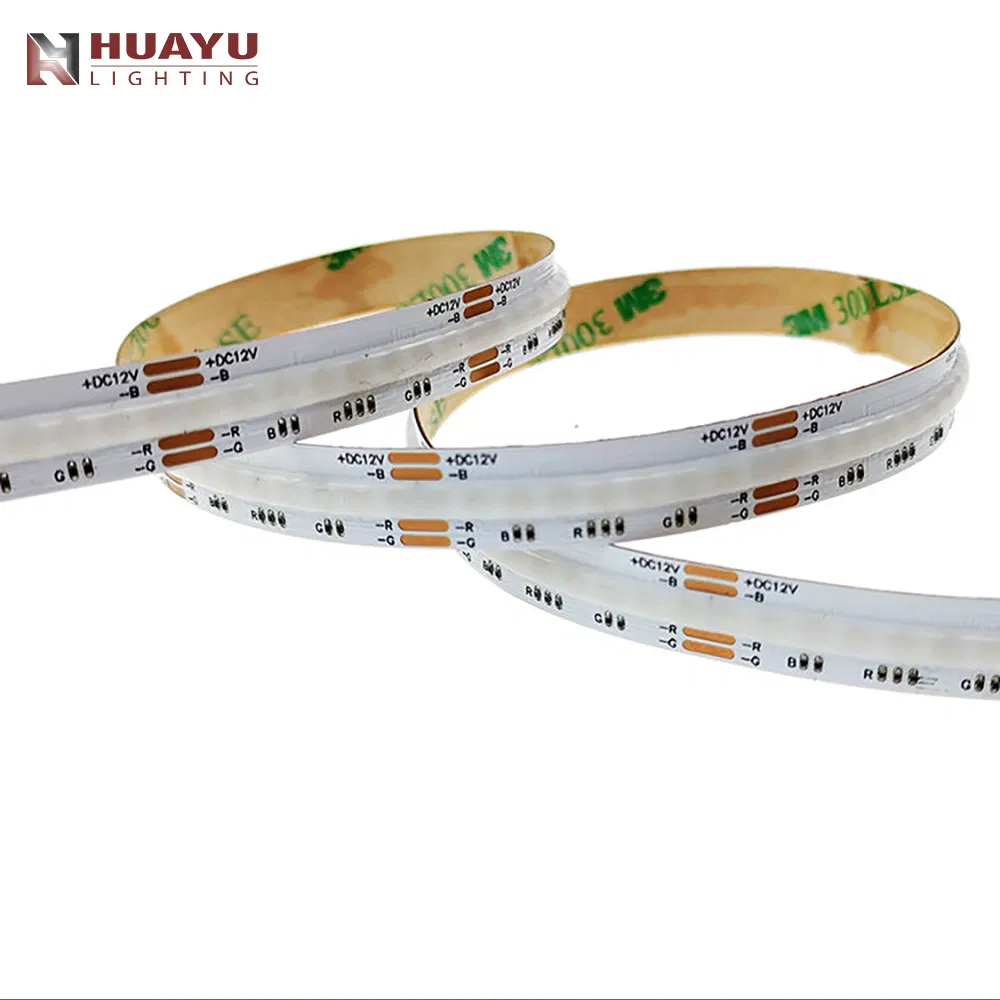 High-Density COB RGB Light Strip - 840 LEDs Per Meter, 10mm Wide, 14W/M, 24V DC, Soft Uniform COB Strip