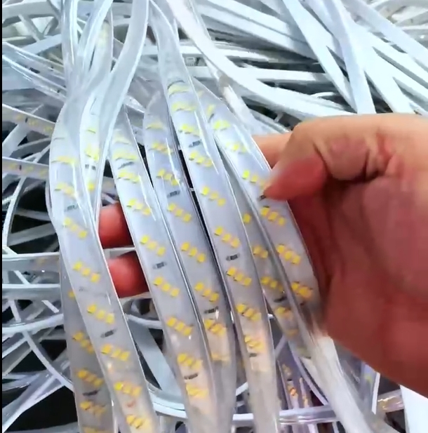 220V 240V High Voltage 2 Years Warranty SMD 2835 180LEDs Oblique Triple Row Outdoor RGB LED Strip Light