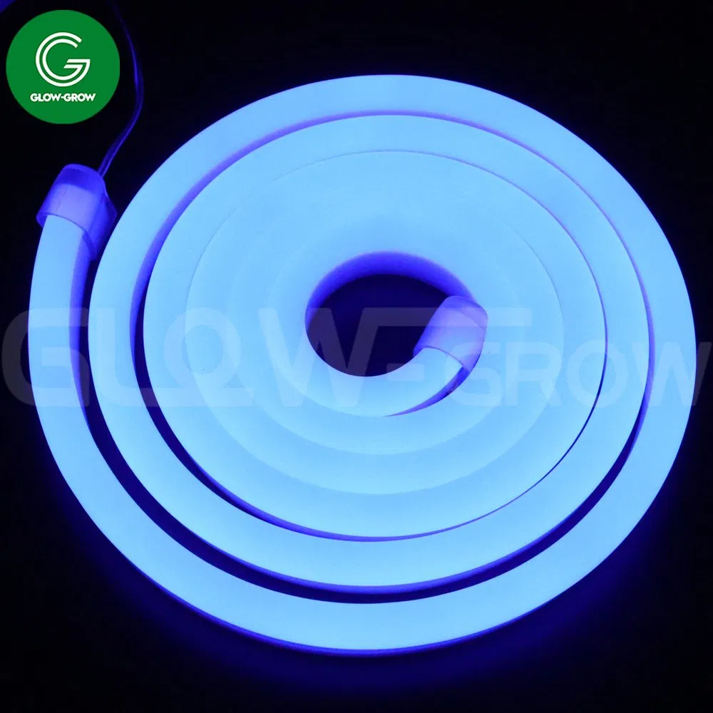 15.5× 25mm 12V 120LEDs/M LED Strip Light Icicle Blue Silicone Neon Flex for Commercial Decoration