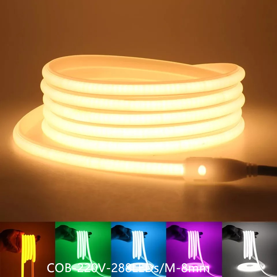 Trusted Performance COB Strip Lighting 288 LED High-Voltage Energy-Saving Outdoor Milky Model Light