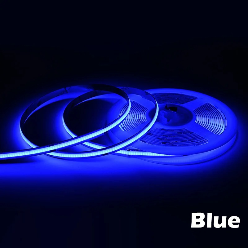 5mm 8mm COB LED Tape Lights 480LEDs High Density Flexible Fob LED Strip Light Bar Ribbon Ra90 Linear Warm White DC12V 24V