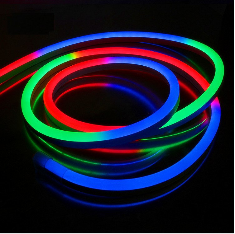 Vibrant Outdoor RGB Neon LED Strip Lights for Creative Ambiance