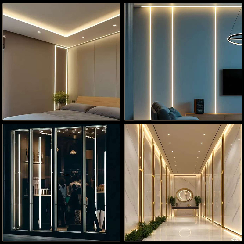 OEM ODM High-Density COB LED Strips 320/480/528 LEDs/m COB LED Light Strip 12/24V IP20/IP65/IP67