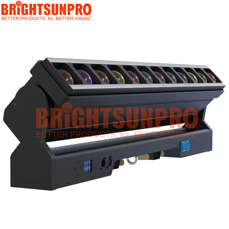Rattlesnake 12X40W LED RGBW 4in1+Strip Pixel+Zoom Batten Moving Head Light