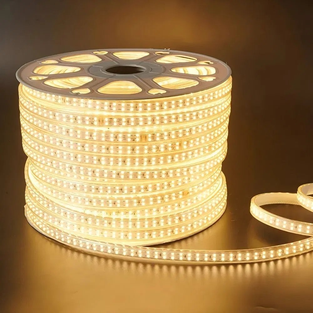 Outdoor 2835 IP65 Waterproof 120LEDs/M Flexible Ribbon Soft 220V 100m/Roll LED Strip Light for Christmas Decoration Lighting