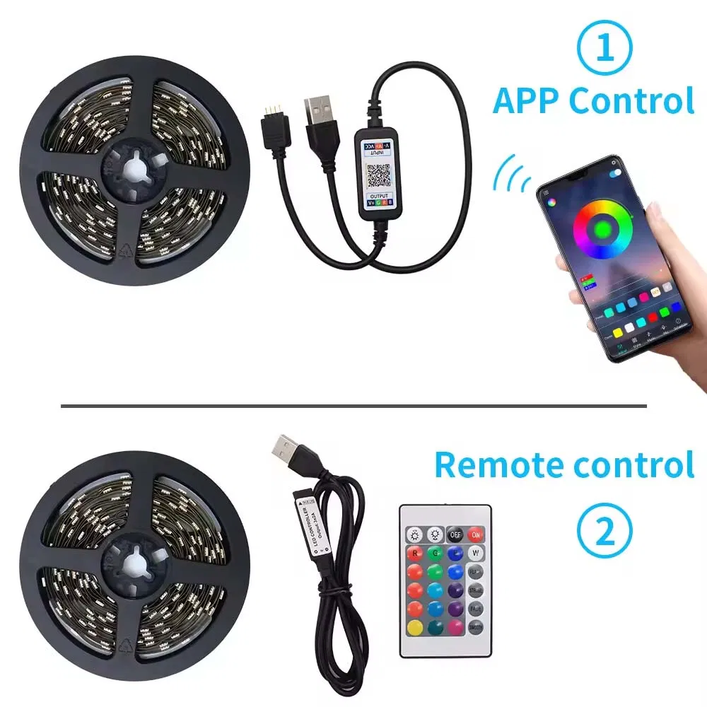 Indoor Decorate Low Voltage Backlight DC12V Colored LED RGB Strip Light for Indoor